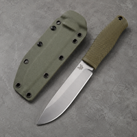 Damascus Outdoor Fixed-Blade Knife: Benchmade Butterfly 202 (K Sheath Edition) 7197 – Outdoor Camping, EDC, Handcrafted Knife, Collectible, Gift, Display, Artistic Forged Gift