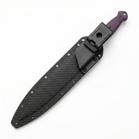 Damascus Outdoor Fixed Blade Knife 01 Short Sword Titanium-Plated Version 7238 Outdoor Camping EDC Handcrafted Knife Collectible Gift Display-Grade Hand-Forged Gift Edition Outdoor