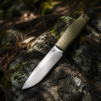 Damascus Outdoor Fixed-Blade Knife: Benchmade Butterfly 202 (K Sheath Edition) 7197 – Outdoor Camping, EDC, Handcrafted Knife, Collectible, Gift, Display, Artistic Forged Gift