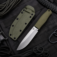 Damascus Outdoor Fixed-Blade Knife: Benchmade Butterfly 202 (K Sheath Edition) 7197 – Outdoor Camping, EDC, Handcrafted Knife, Collectible, Gift, Display, Artistic Forged Gift
