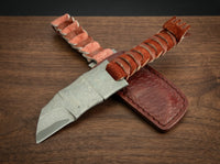 Damascus Outdoor Knife Camping EDC Hand Forged Blade - 1995