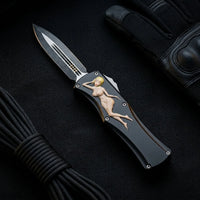 Spring Automatic Knife Naked Girl Pocket Spring Steel - 6113