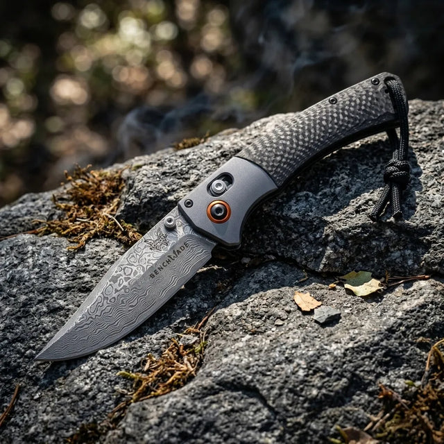 Damascus Folding Knife Butte EDC Collectible Gift - 7188