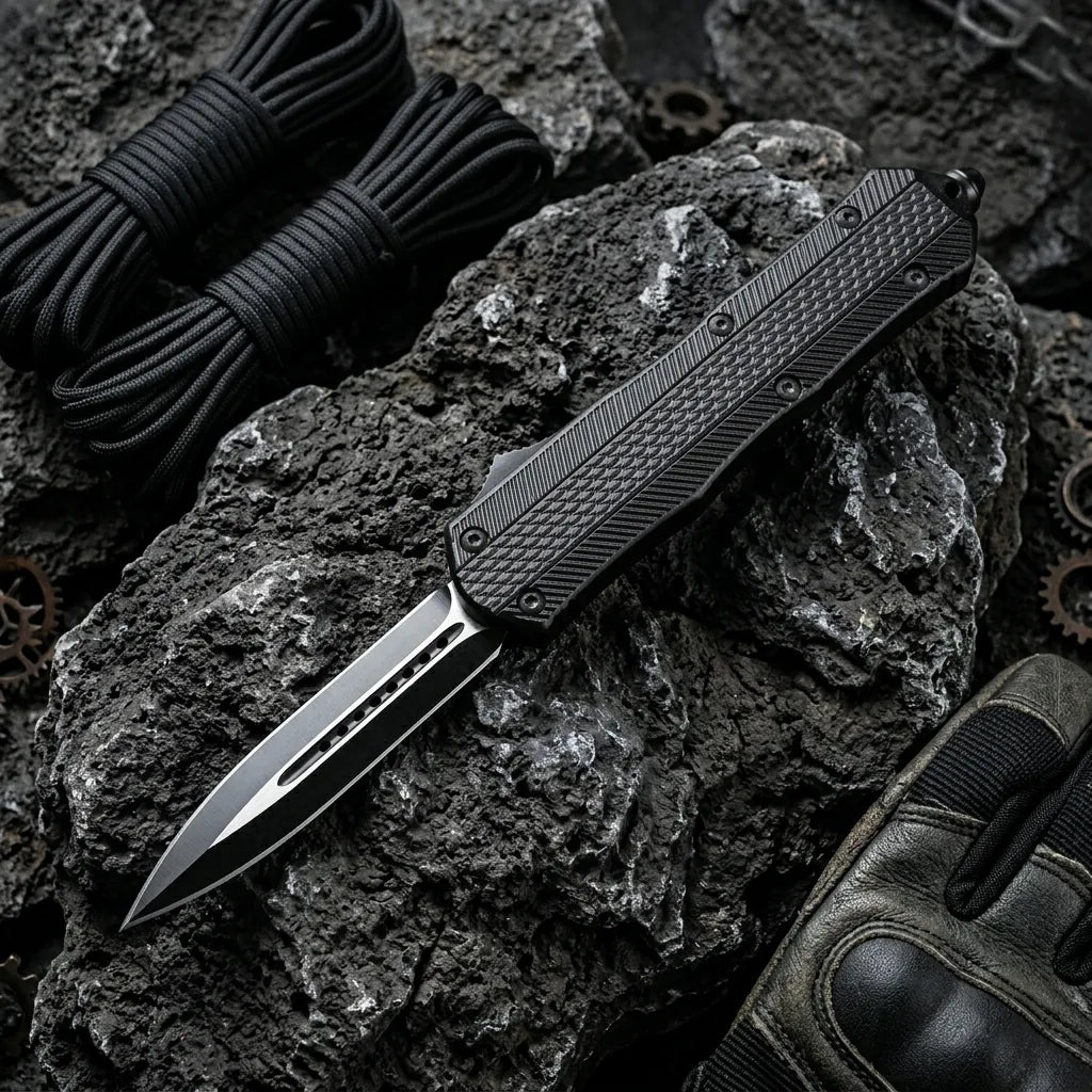 Spring Automatic Knife Green Collectible OTF Gift - 5559