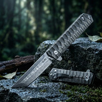 Damascus Folding Knife Sure Kill EDC Collectible Gift - 6798