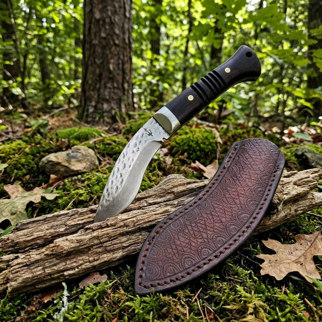 Damascus Straight Knife Stee Collectible Fixed Blade - 5179