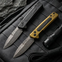 OTF Stiletto Knife 7205 Side Jump Pocket Spring Steel - 7257