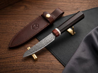 Damascus Kitchen Knife Octagonal Handle Small Knife - 5104