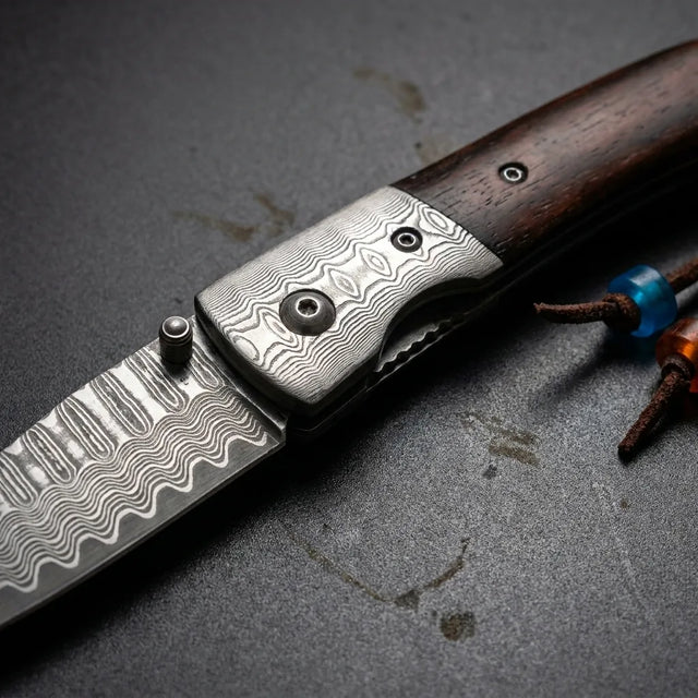 Damascus Folding Knife Thoma EDC Collectible Gift - 3624