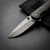 Damascus Folding Knife Mosco EDC Collectible Gift - 4289
