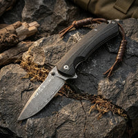Damascus Folding Knife 110-L EDC Collectible Gift - 5803