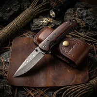 Damascus EDC Folder VG10 Flounder Camping EDC Folder - 5569