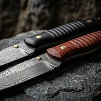 Damascus Straight Knife CAS- Collectible Fixed Blade - 5283