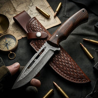 Damascus Straight Knife Tianyi Layered Steel Straight - 5725