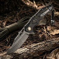 Damascus Folding Knife Lingxi EDC Collectible Gift - 6658