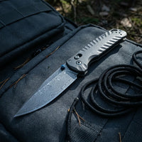 Damascus Folding Knife Chris EDC Collectible Gift - 4863