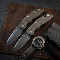 OTF Stiletto Knife XM18 侧跳 钛合金折叠刀 Pocket Spring Steel - 6101