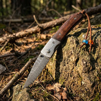 Damascus Folding Knife Thoma EDC Collectible Gift - 3624