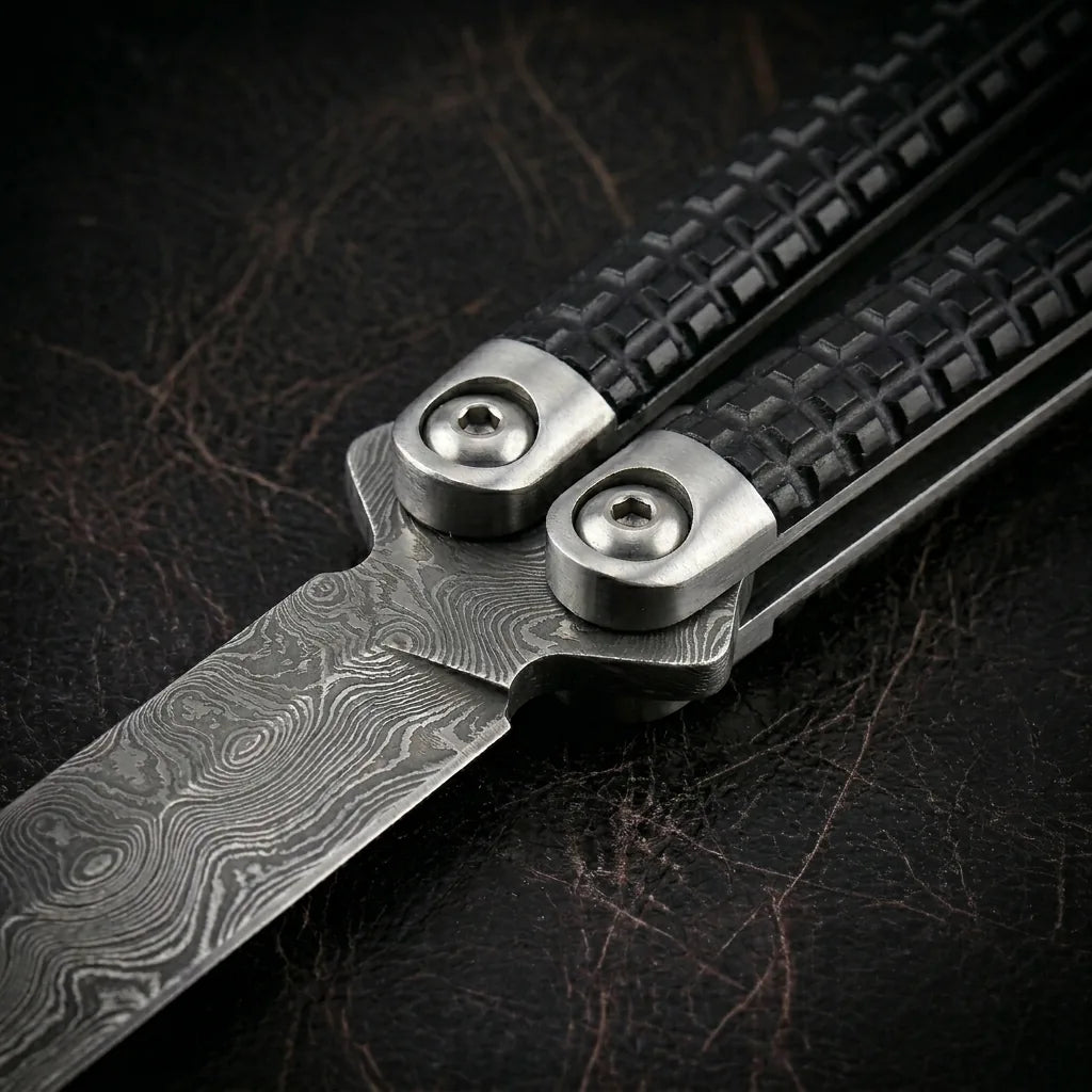Damascus Straight Knife Core Collectible Fixed Blade - 5492