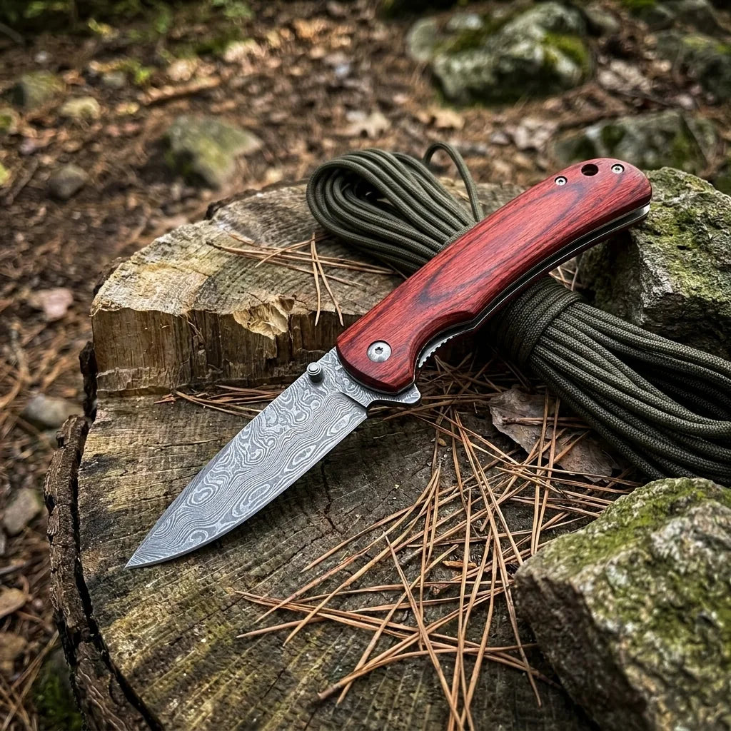 Damascus EDC Folder Little Grenade Camping EDC Folder - 4485
