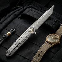 Damascus Folding Knife Thund EDC Collectible Gift - 6191