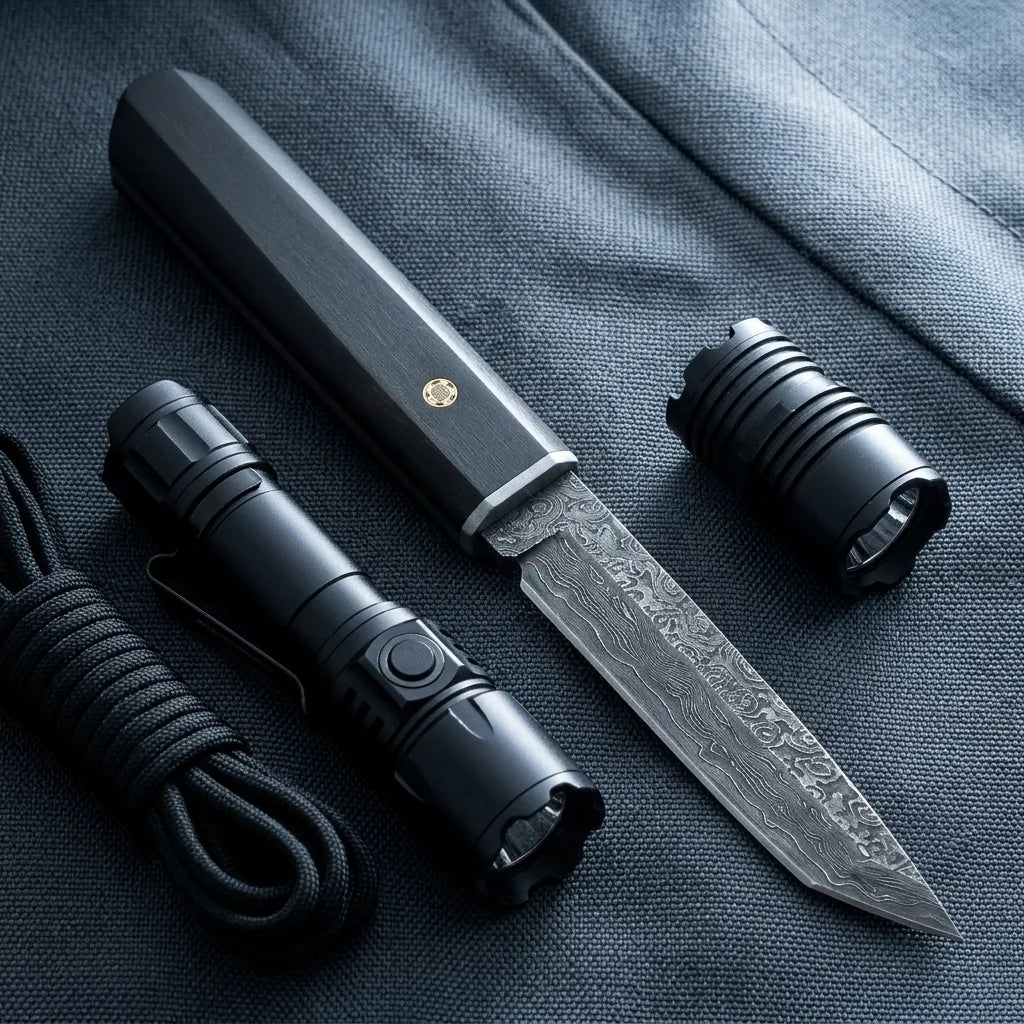 Damascus Straight Knife Da M Collectible Fixed Blade - 5678