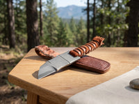 Damascus Outdoor Knife Camping EDC Hand Forged Blade - 1995