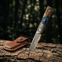 Damascus Folding Knife Xiush EDC Collectible Gift - 6188