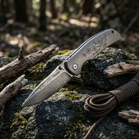 Damascus Folding Knife Damas EDC Collectible Gift - 5636
