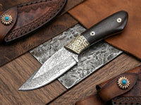 Damascus VG10 Outdoor Fixed Blade Knife Ashima - 5074