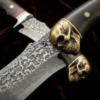 Damascus Straight Knife Harl Collectible Fixed Blade - 5778