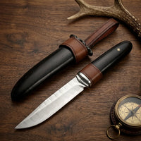 Damascus Straight Knife Prod Collectible Fixed Blade - 5447
