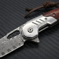 Damascus Folding Knife LUOKE EDC Collectible Gift - 6036