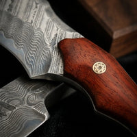Damascus Straight Knife Wuzu Collectible Fixed Blade - 5311
