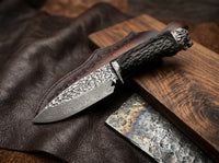 Damascus VG10 Fixed Blade Knife Outdoor EDC Lion - 4923