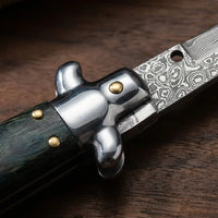 Damascus Folding Knife AKC I EDC Collectible Gift - 4934