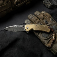 Damascus Folding Knife Tianc EDC Collectible Gift - 4880