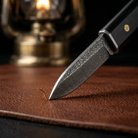 Damascus Straight Knife Da M Collectible Fixed Blade - 5678
