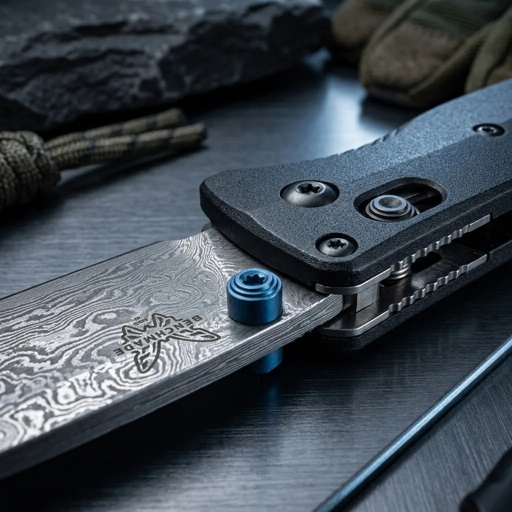 Damascus Folding Knife Butte EDC Collectible Gift - 6946