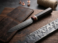 Damascus Kitchen Knife Octagonal Handle Small Knife - 5104