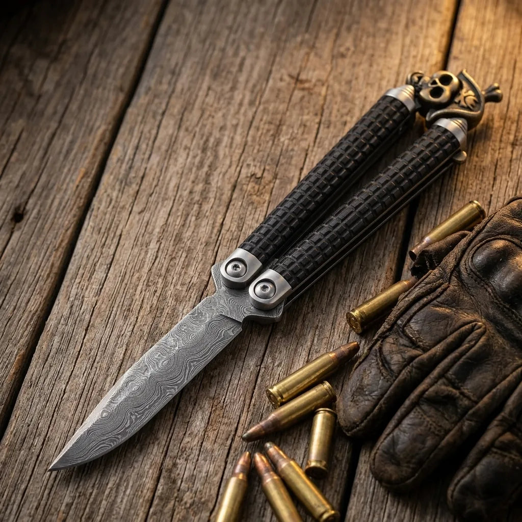 Damascus Straight Knife Core Collectible Fixed Blade - 5492