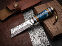Damascus Samurai Fixed Blade Knife Outdoor EDC - 3754