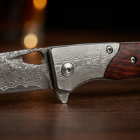 Damascus Folding Knife VG10  EDC Collectible Gift - 5378