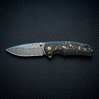 Damascus Folding Knife Eagle Eye EDC Collectible Gift - 6111