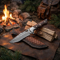 Damascus Straight Knife Tianyi Layered Steel Straight - 5725