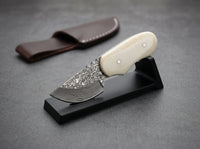 Damascus Mini Tactical Dagger Bone Handle Outdoor - 3760