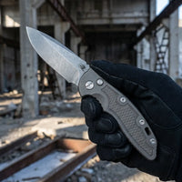 OTF Stiletto Knife XM18 侧跳 钛合金折叠刀 Pocket Spring Steel - 6101