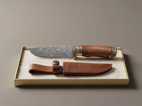 Damascus Hunting Fixed Blade Knife Outdoor EDC - 3664