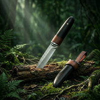 Damascus Straight Knife Prod Collectible Fixed Blade - 5447