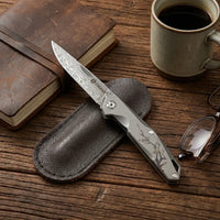 Damascus Folding Knife Damas EDC Collectible Gift - 5636
